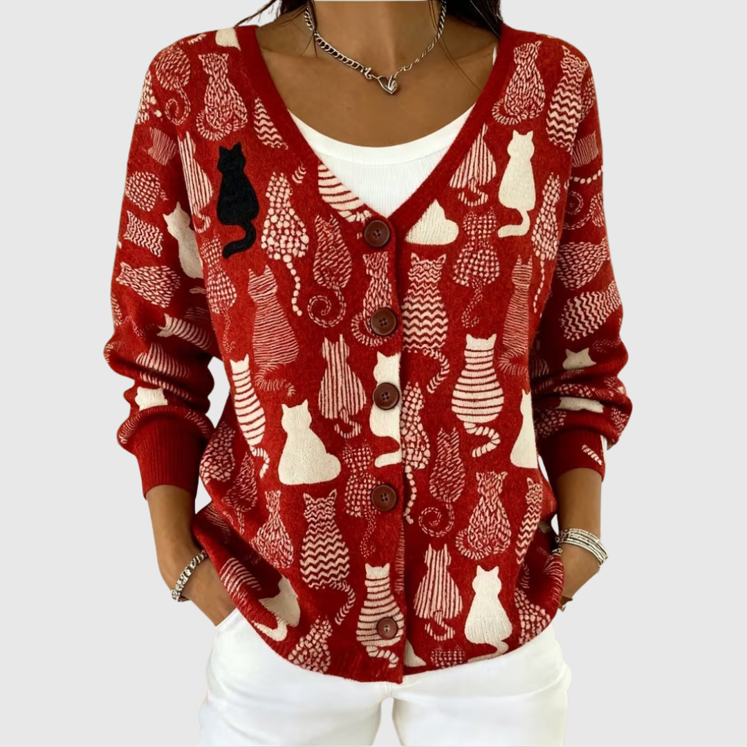 Cardigan en Maille Confortable Boutonné