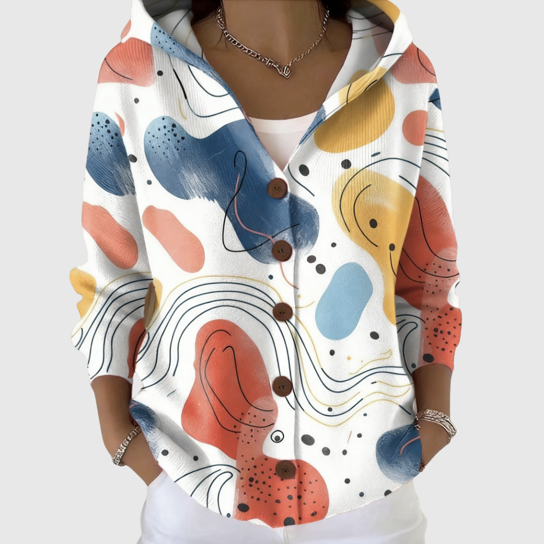 Cardigan Confort à Capuche en Maille