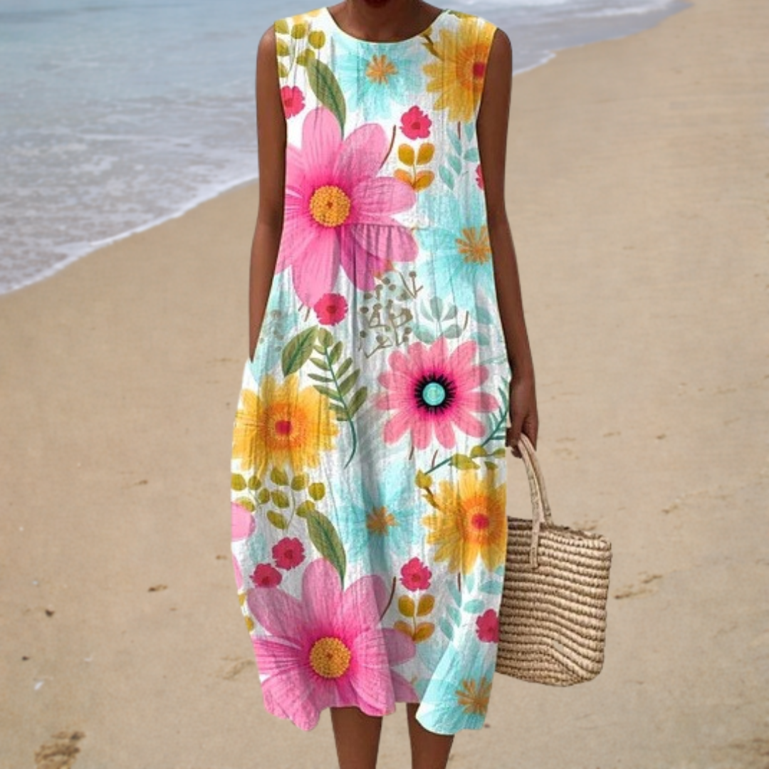 Robe d’Été Confortable Sans Manches