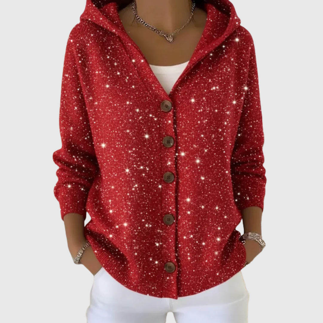 Cardigan Confort à Capuche en Maille