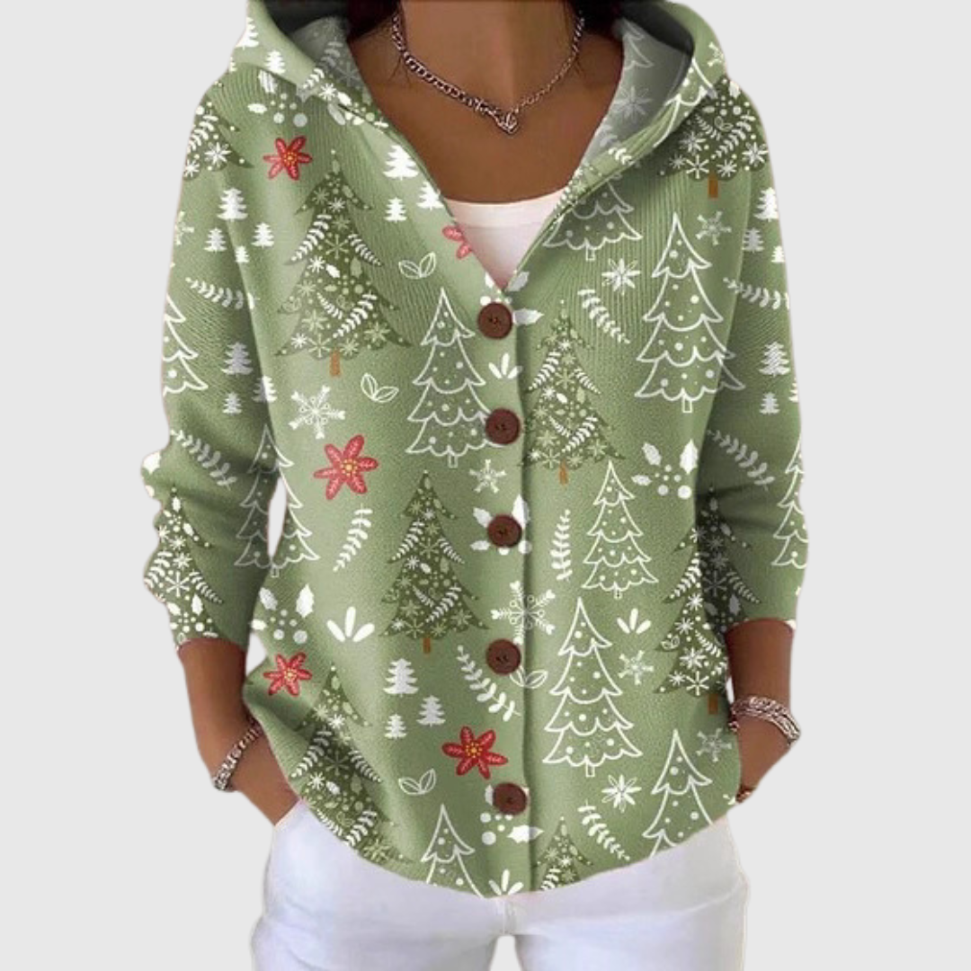 Cardigan Confort à Capuche en Maille