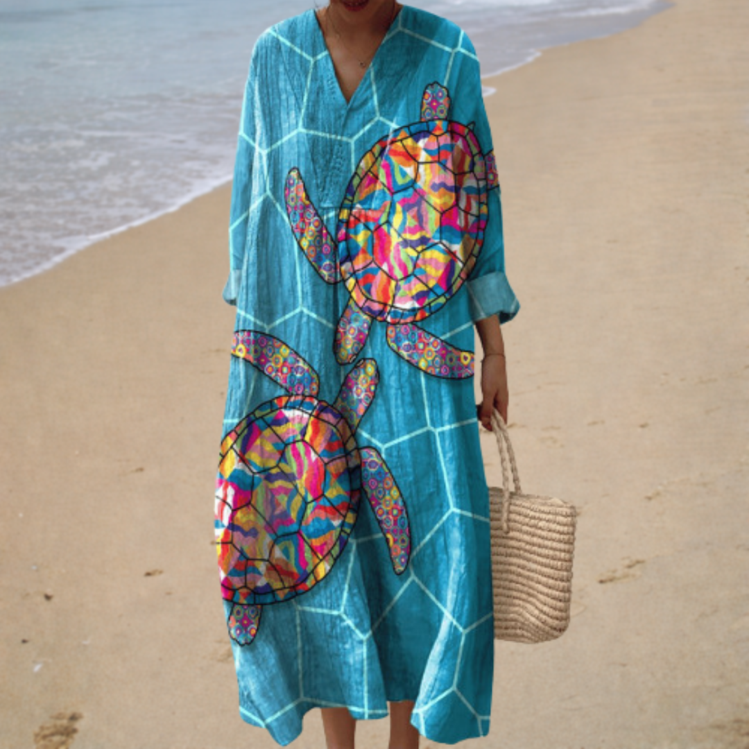 Robe d’Été Imprimée Flatteuse