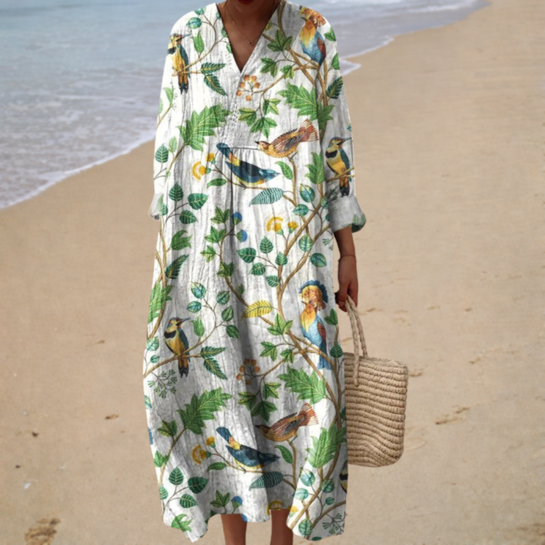 Robe d’Été Imprimée Flatteuse