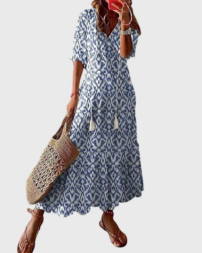 Amalia | Robe Maxi d'Été Vintage Boho