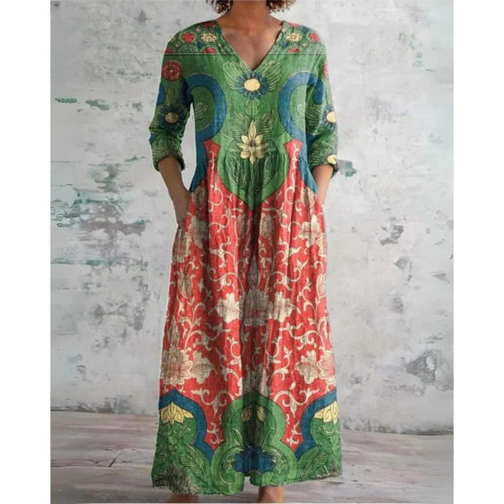 ELEANOR | ROBE MAXI FLORALE VINTAGE