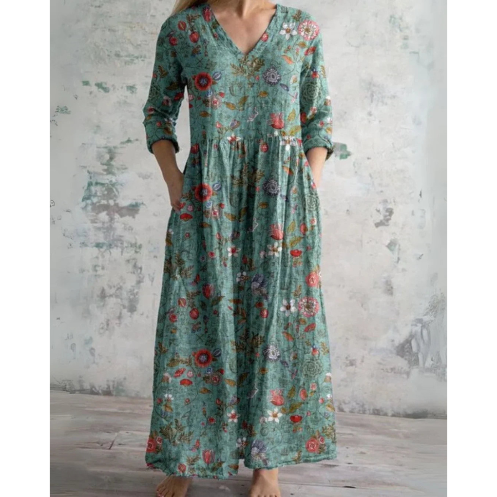 ELEANOR | ROBE MAXI FLORALE VINTAGE