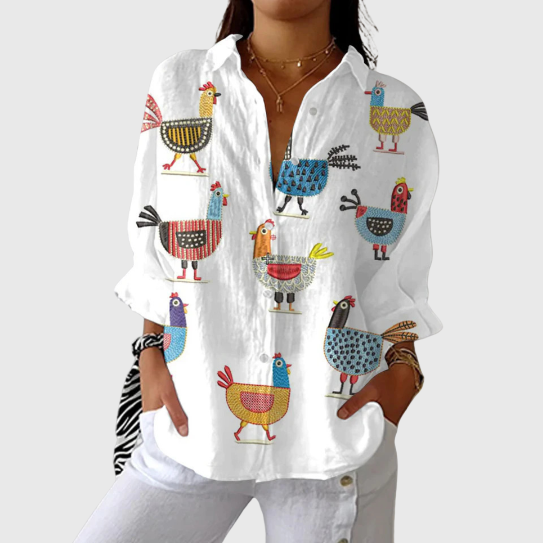 Blouse imprimée légère et colorée