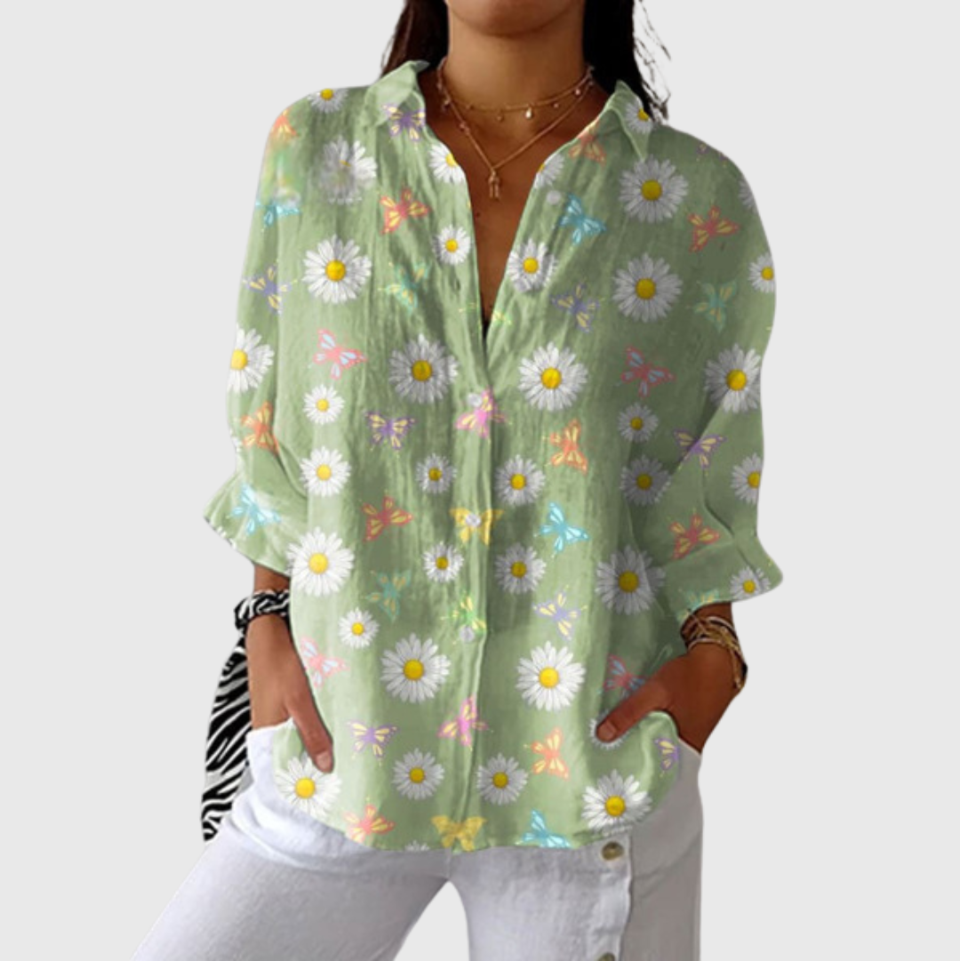Blouse imprimée légère et colorée