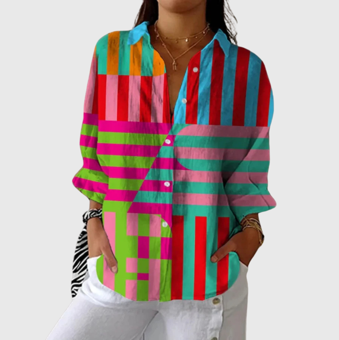 Blouse imprimée légère et colorée