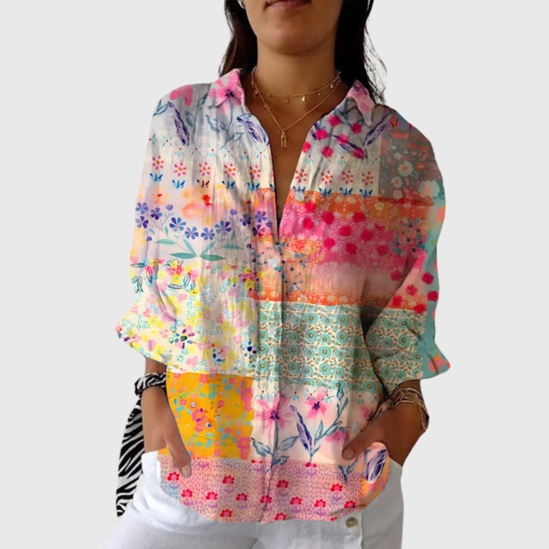 Blouse imprimée légère et colorée