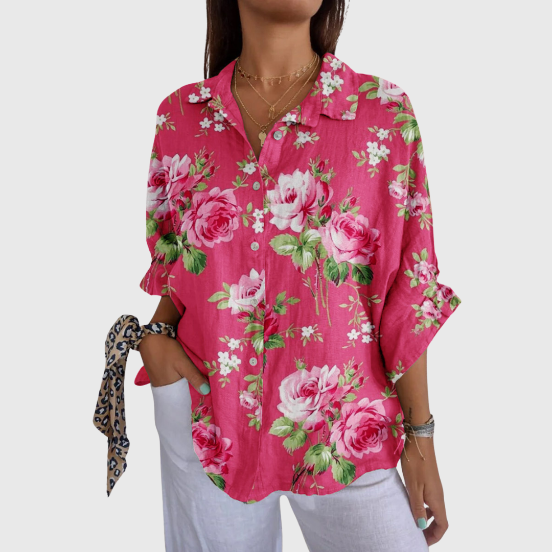 Blouse imprimée légère et colorée