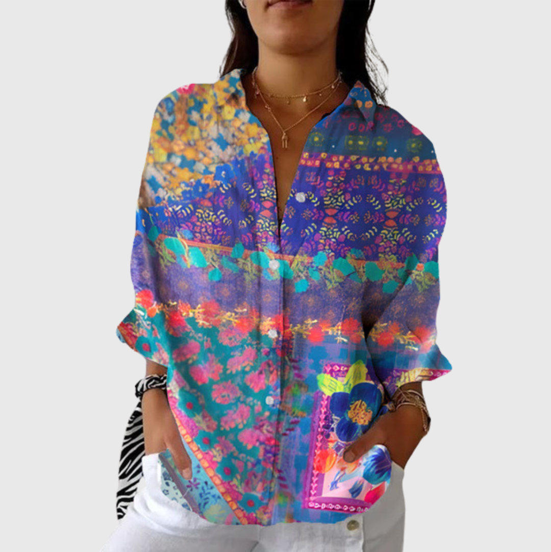 Blouse imprimée légère et colorée