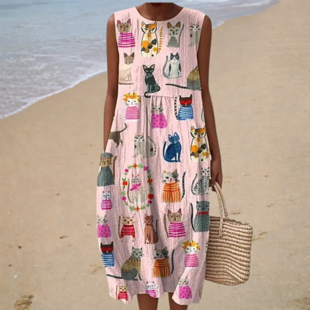 Robe d’Été Confortable Sans Manches