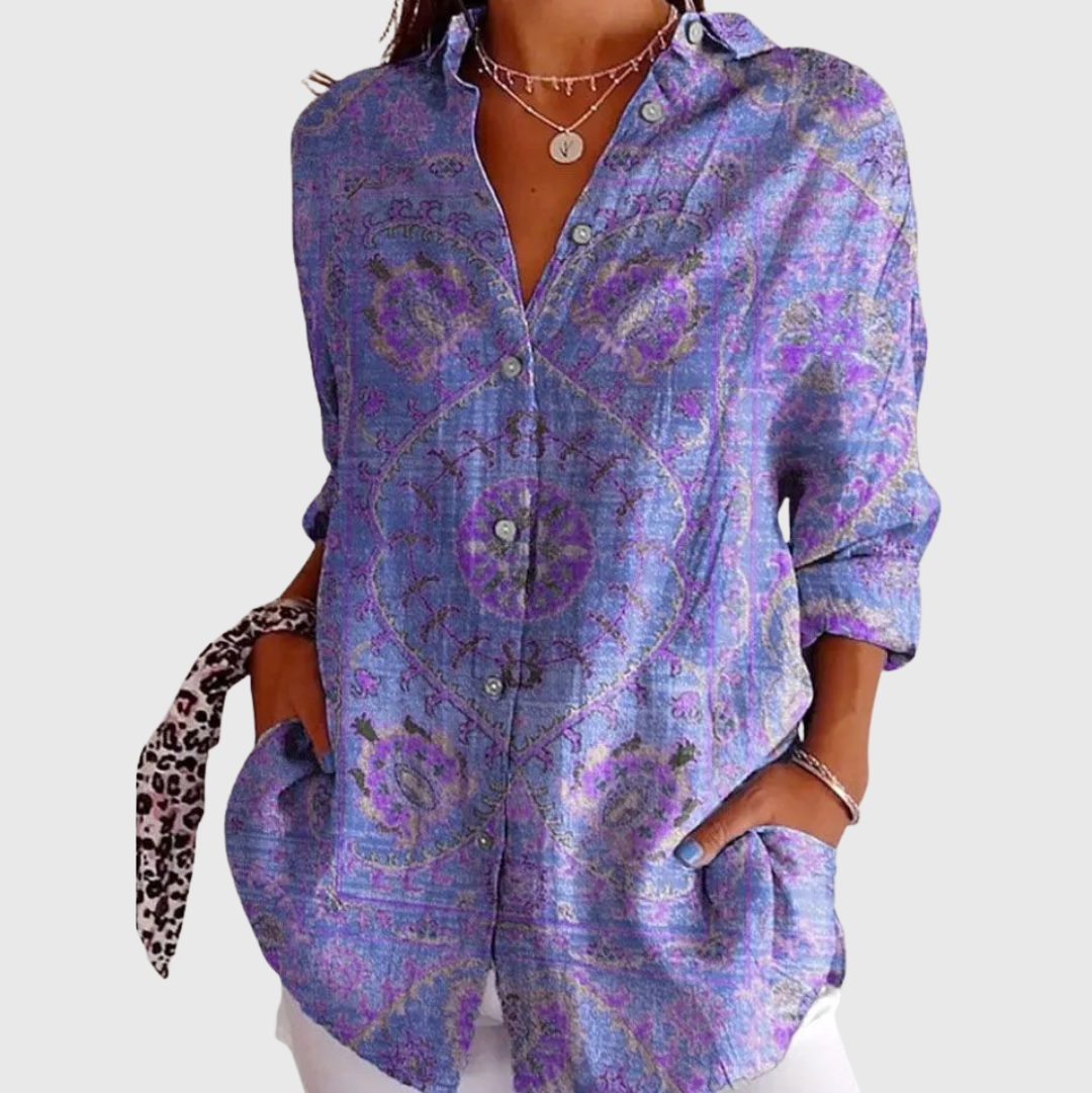 Blouse imprimée légère et colorée