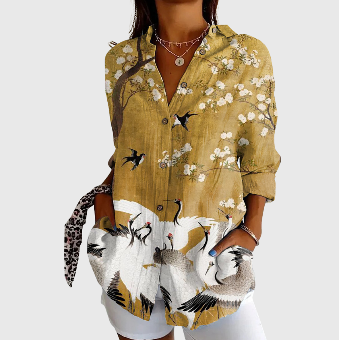 Blouse imprimée légère et colorée