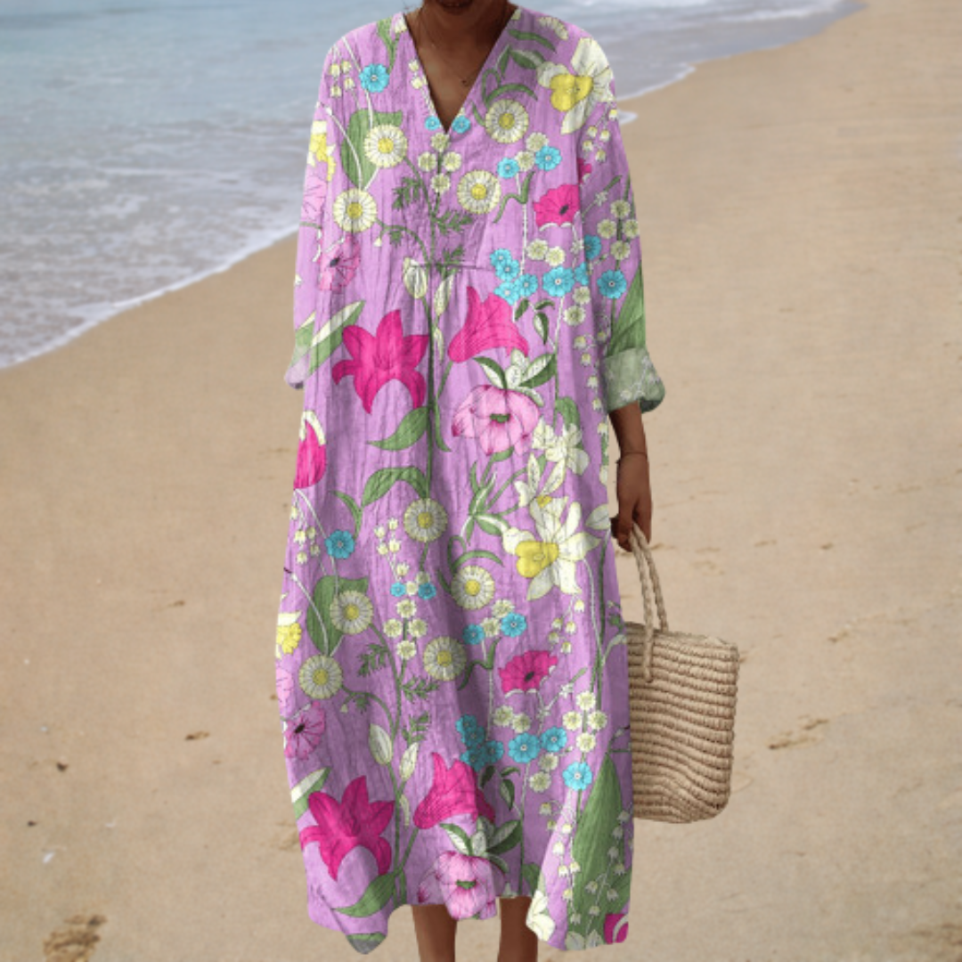 Robe d’Été Imprimée Flatteuse