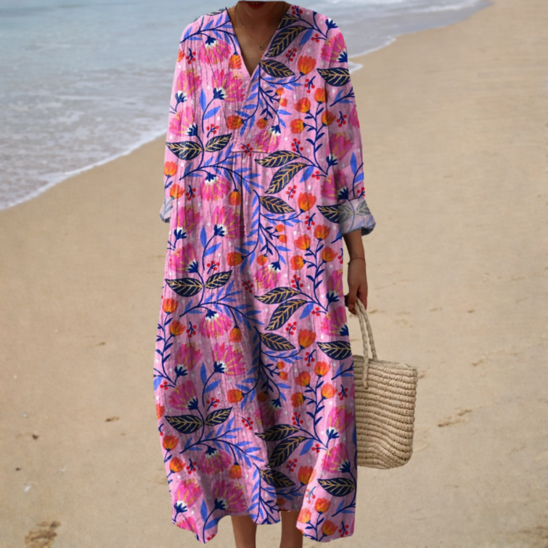 Robe d’Été Imprimée Flatteuse