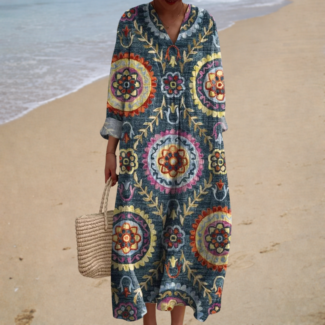 Robe d’Été Imprimée Flatteuse