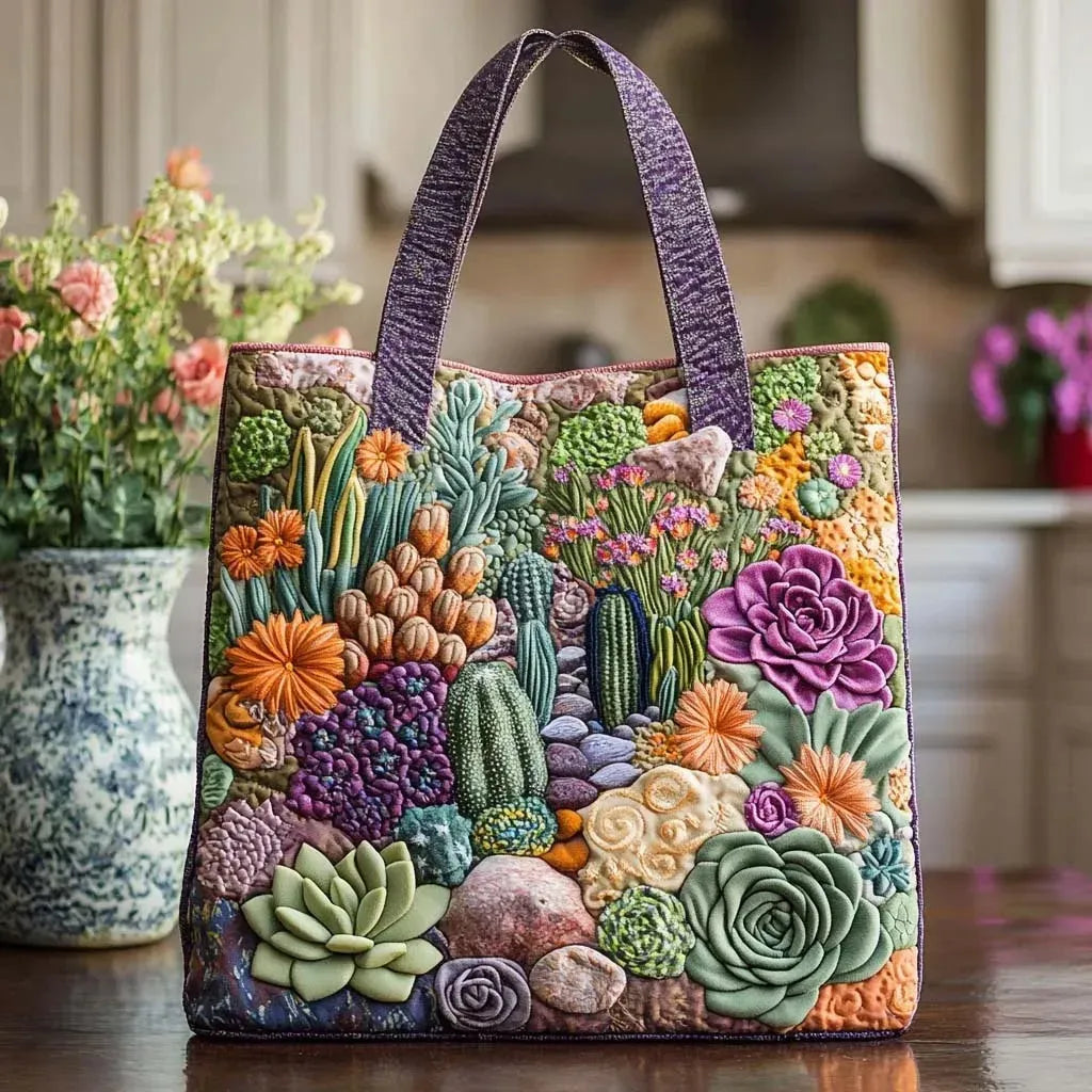 Sac artisanal jardin de succulentes