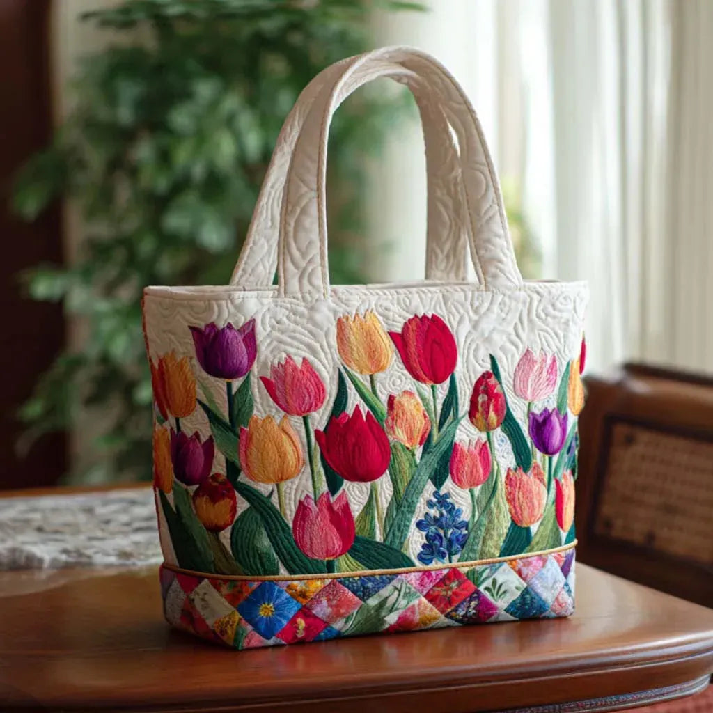 Sac artisanal à tulipes rembourré