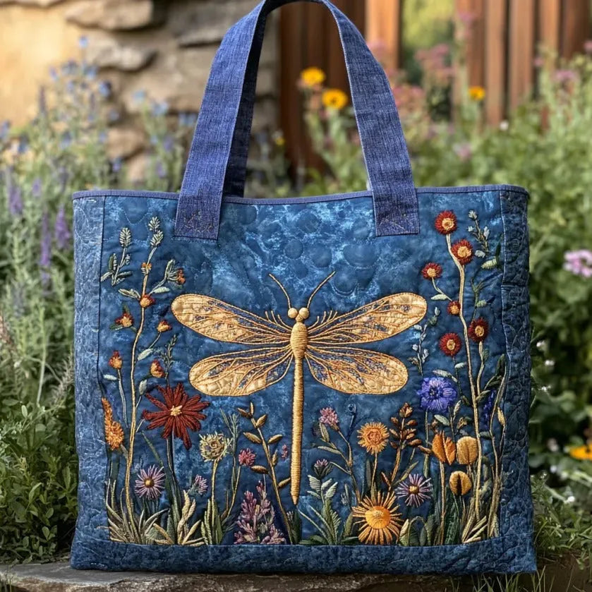 Sac artisanal libellule dorée