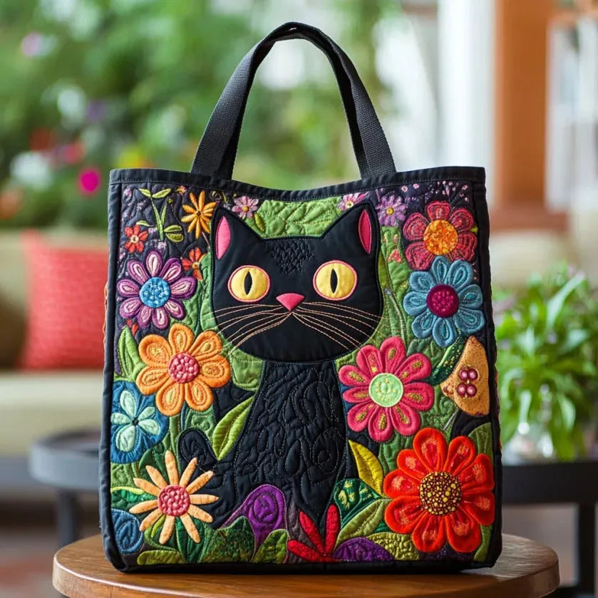 Sac artisanal Chat noir enchanteur