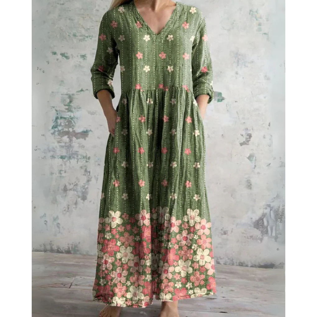 ELEANOR | ROBE MAXI FLORALE VINTAGE