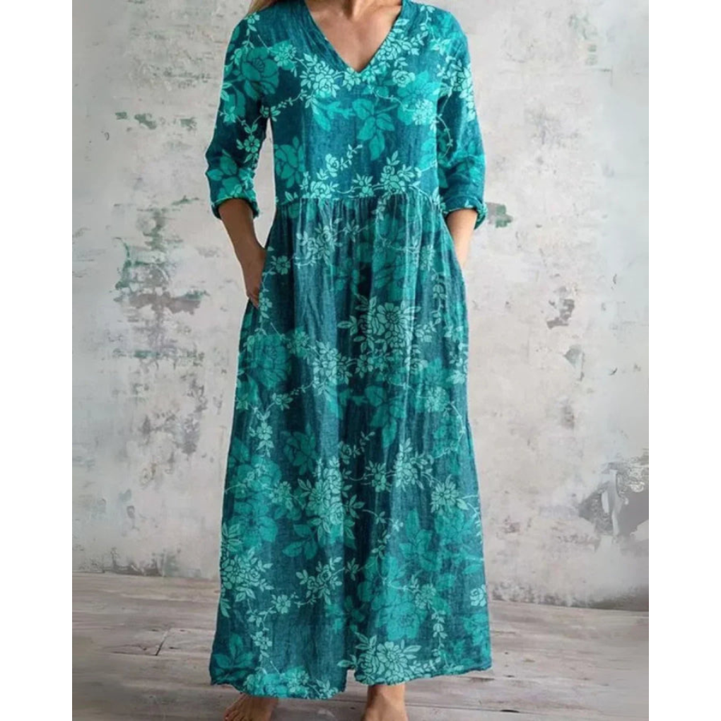 ELEANOR | ROBE MAXI FLORALE VINTAGE