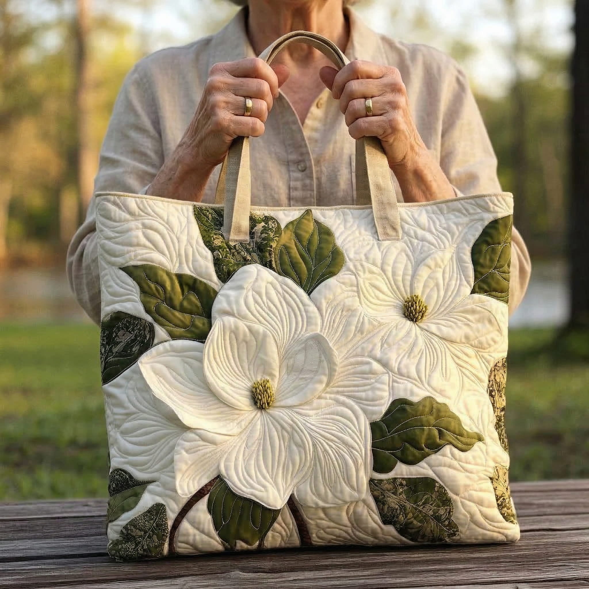 Sac artisanal à fleurs élégantes