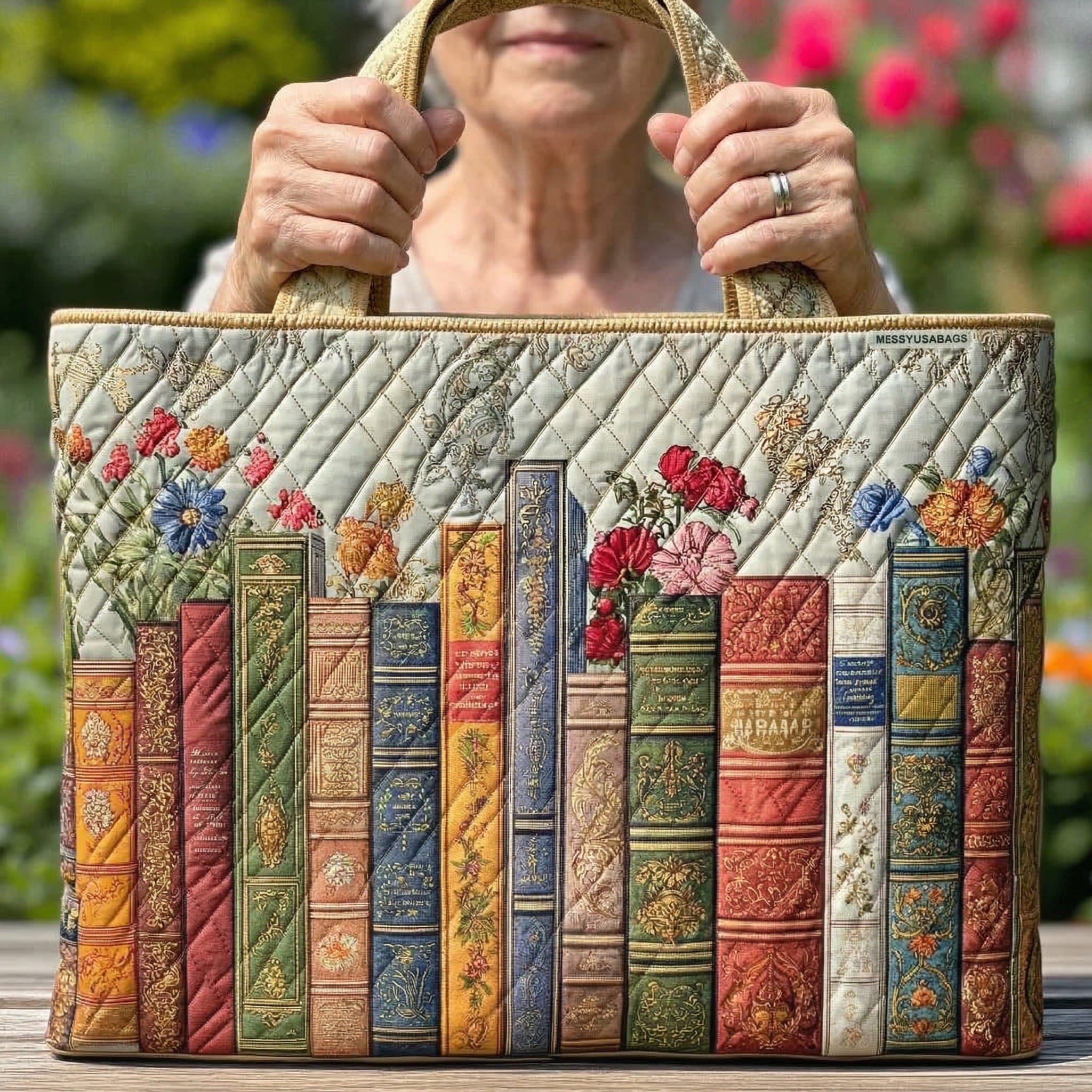 Sac artisanal Bibliothèque enchantée