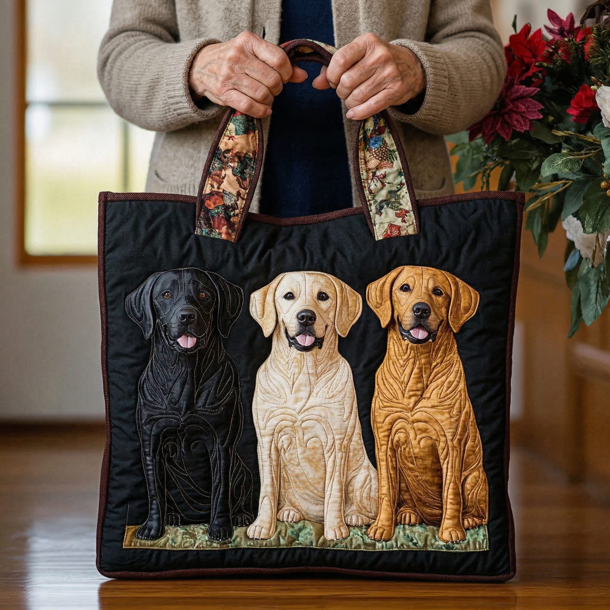 Sac artisanal Trois Labradors