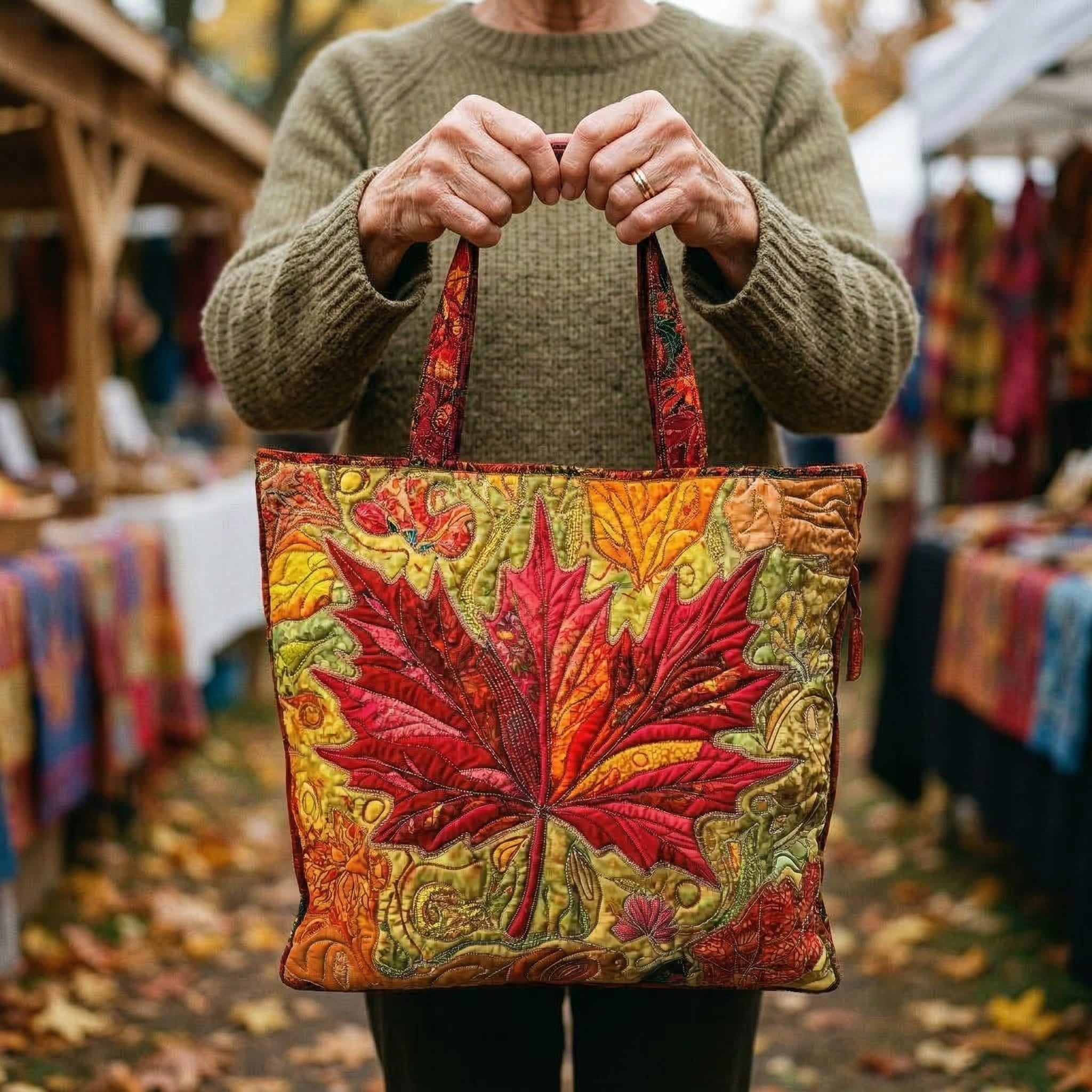 Sac artisanal coucher de soleil érable